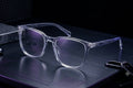 Cyber Chrome Hearts Like- Clear Frame Specs